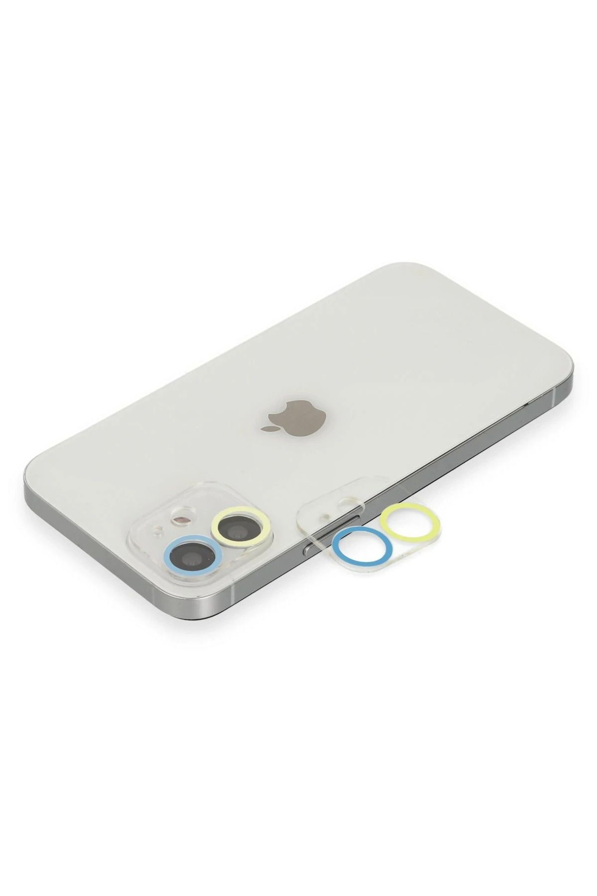 Vita Premio BFS iPhone 11 Renkli Kamera Lens Koruma Cam - Sarı-Mavi