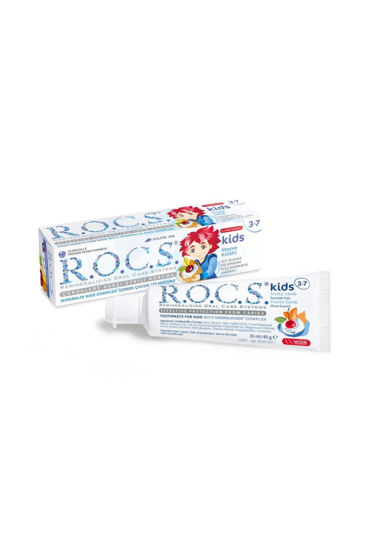 adden BFS R.O.C.S.Kids Diş Macunu 3-7 Yaş 35 ml Meyve Külahı