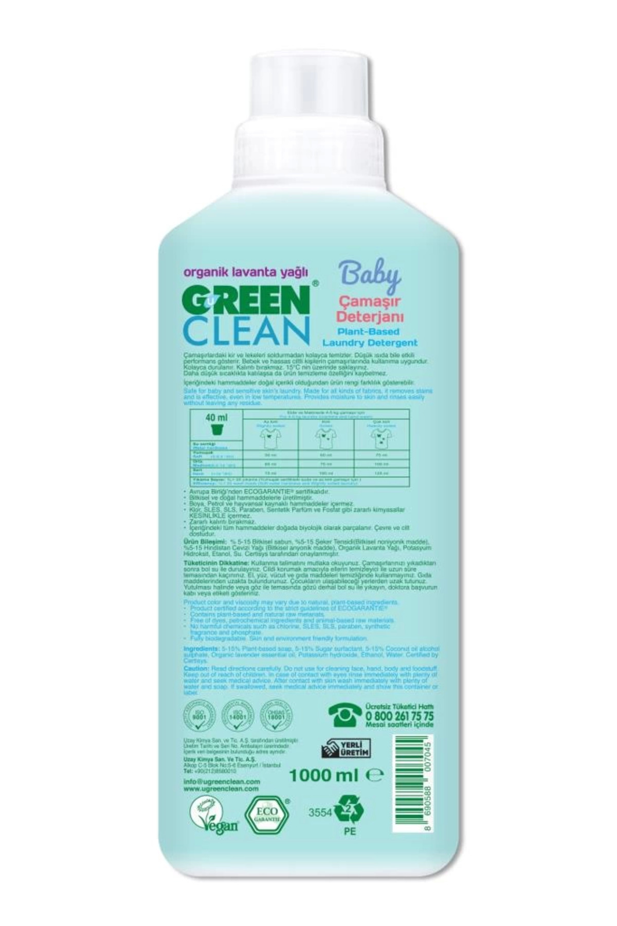 sepetopia Mey İthalat® Baby Bitkisel Çamaşır Deterjanı 1000 ml (20 Yıkama) fotoğrafı 2 (önizleme)