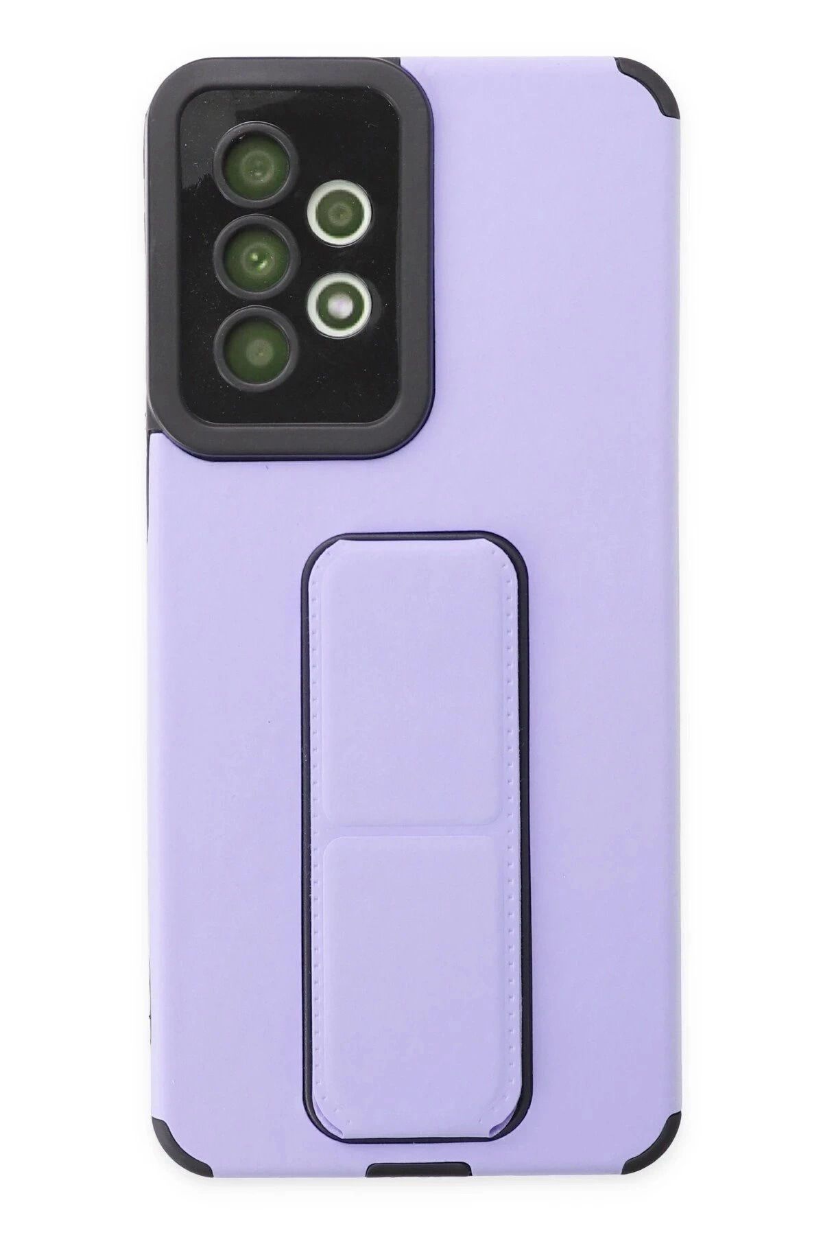 Vita Premio BFS Samsung Galaxy A33 5G Kılıf Mega Standlı Silikon - Lila