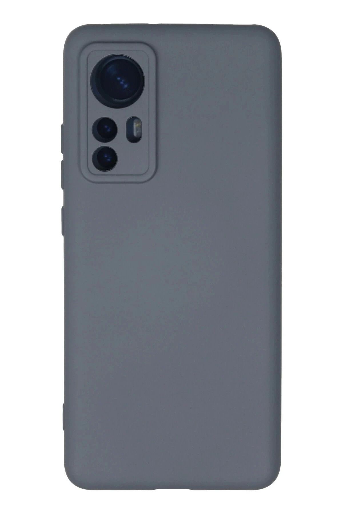 Vita Premio BFS Xiaomi Mi 12 Kılıf Nano içi Kadife Silikon - Gri