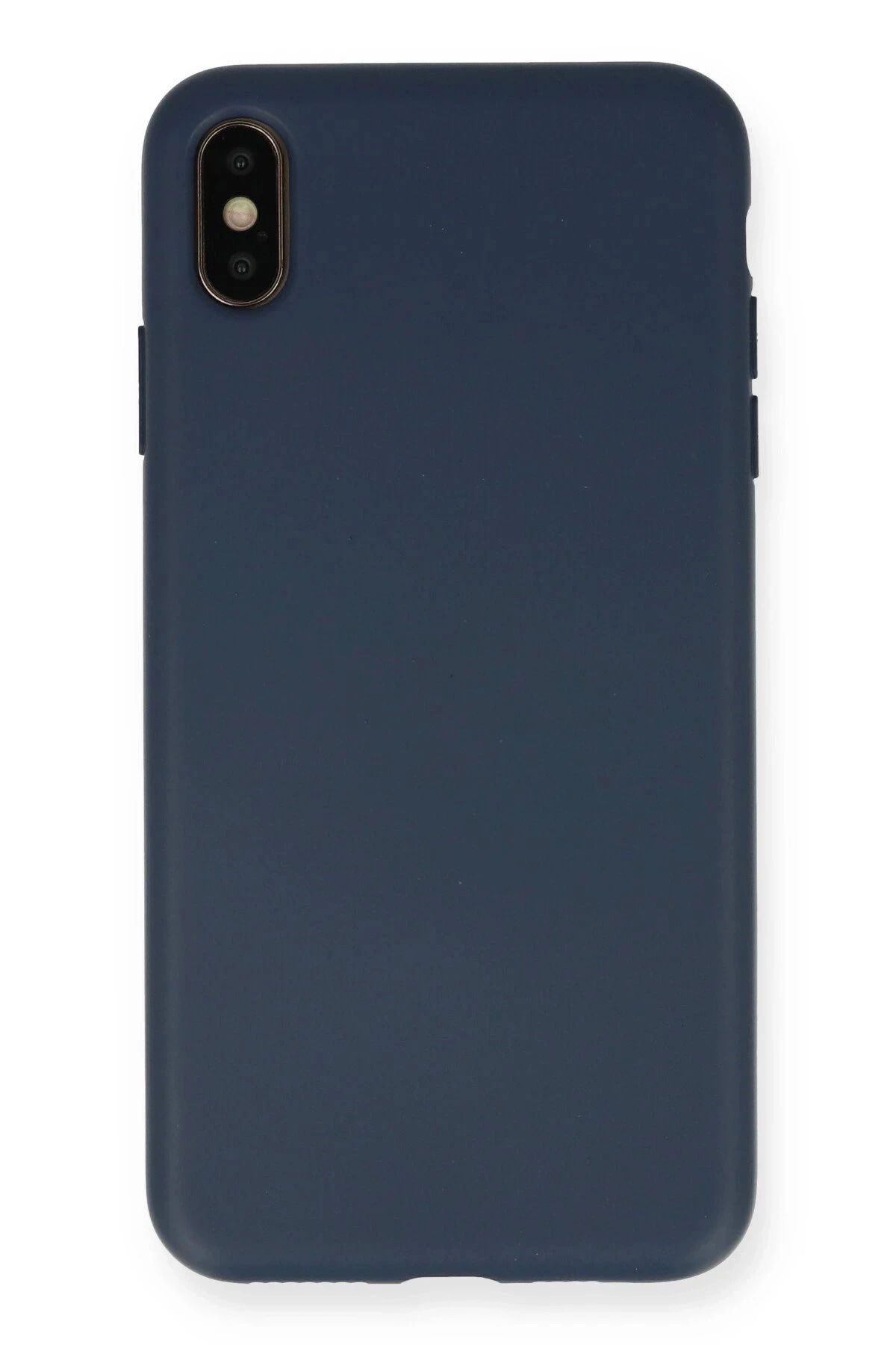 Vita Premio BFS iPhone XS Max Kılıf Nano içi Kadife Silikon - Lacivert