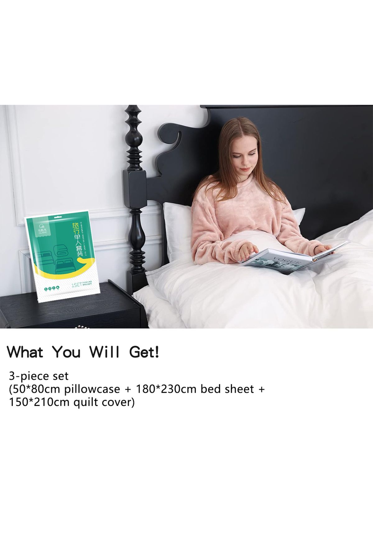 sharpdo-3 PCS Disposable Bed Sheets Travel Sheets for Hotel 7