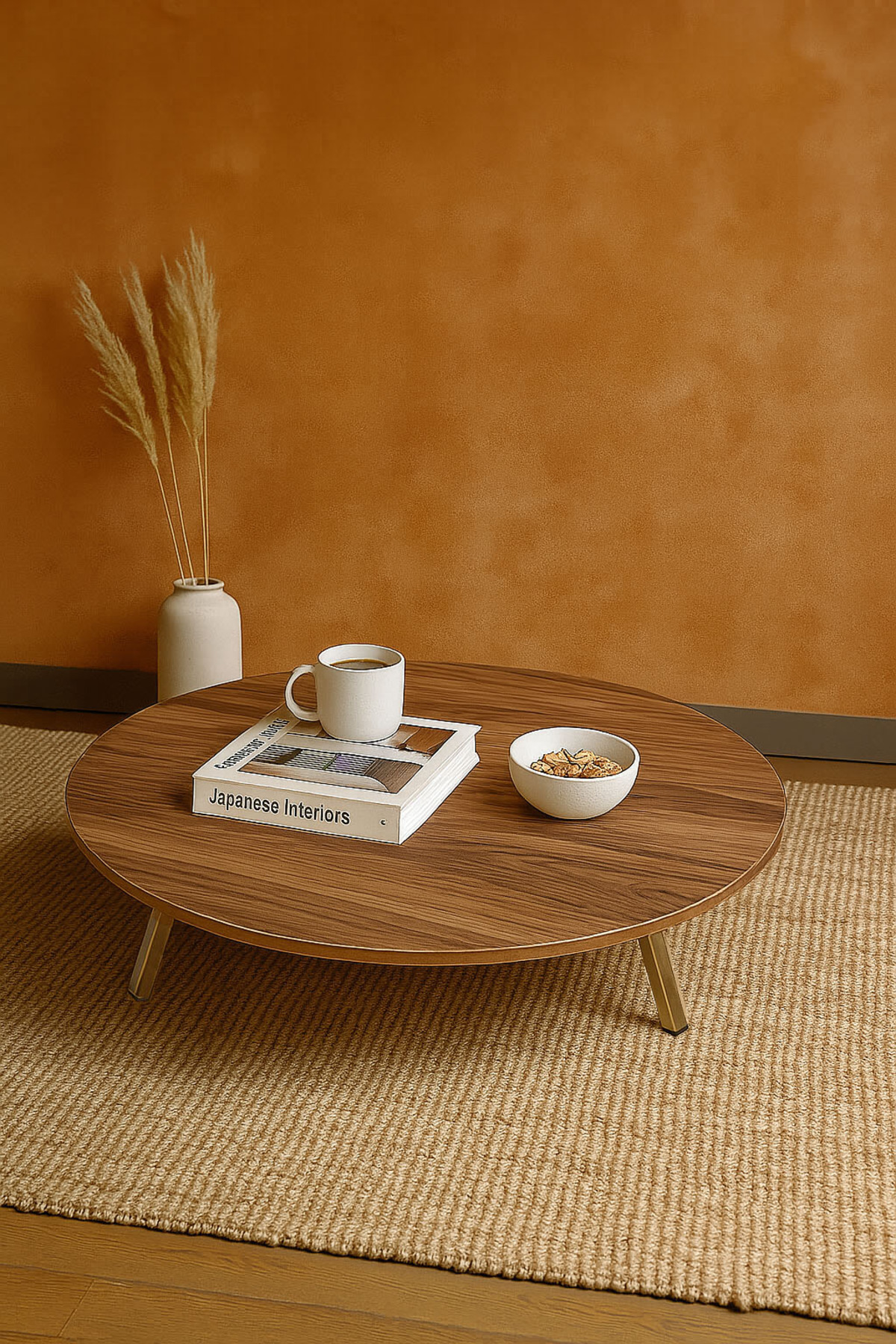 Ecowood Katlanabilir Yuvarlak Yer Sofrası 80 cm - Çam