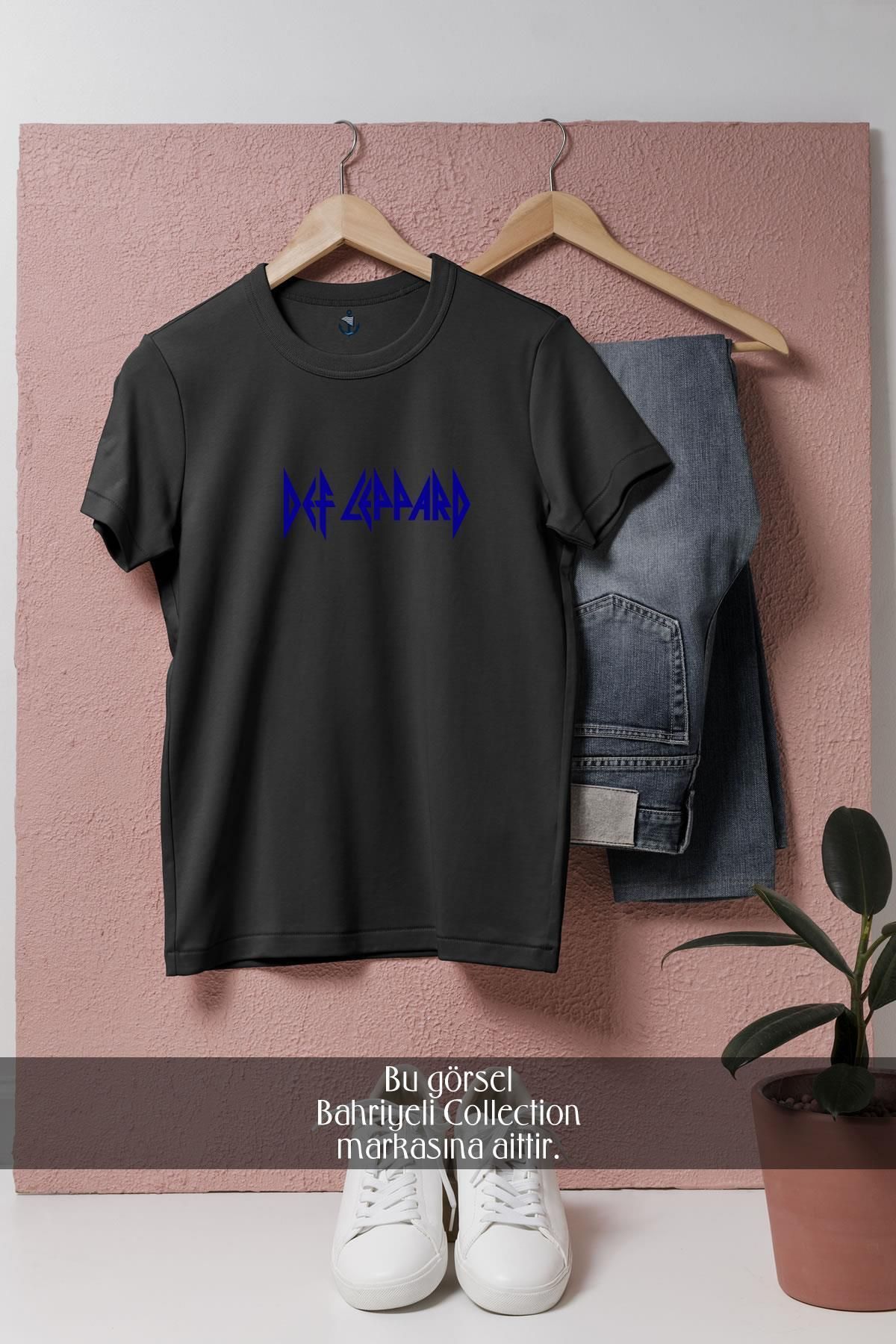 Bahriyeli Collection Oversize Def Leppard Logo(4) Tasarımlı Unisex T-Shirt