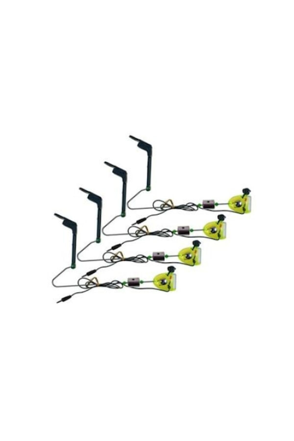 prokarpfishig Set 4 Swingere Cu Tija, Contragreutate Si Mufa Jack Pentru Conectare Avertizor - One Size