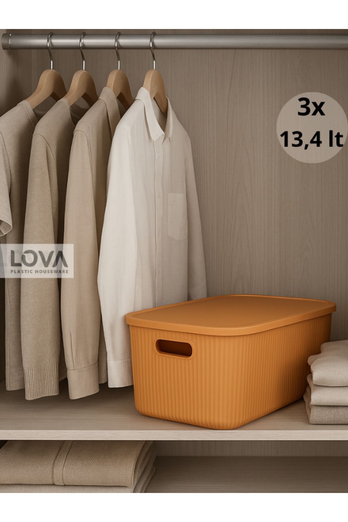 Lova 13,4 lt Shell Cok Amaçlı Dolap İçi Düzenleyici (3 Adet)