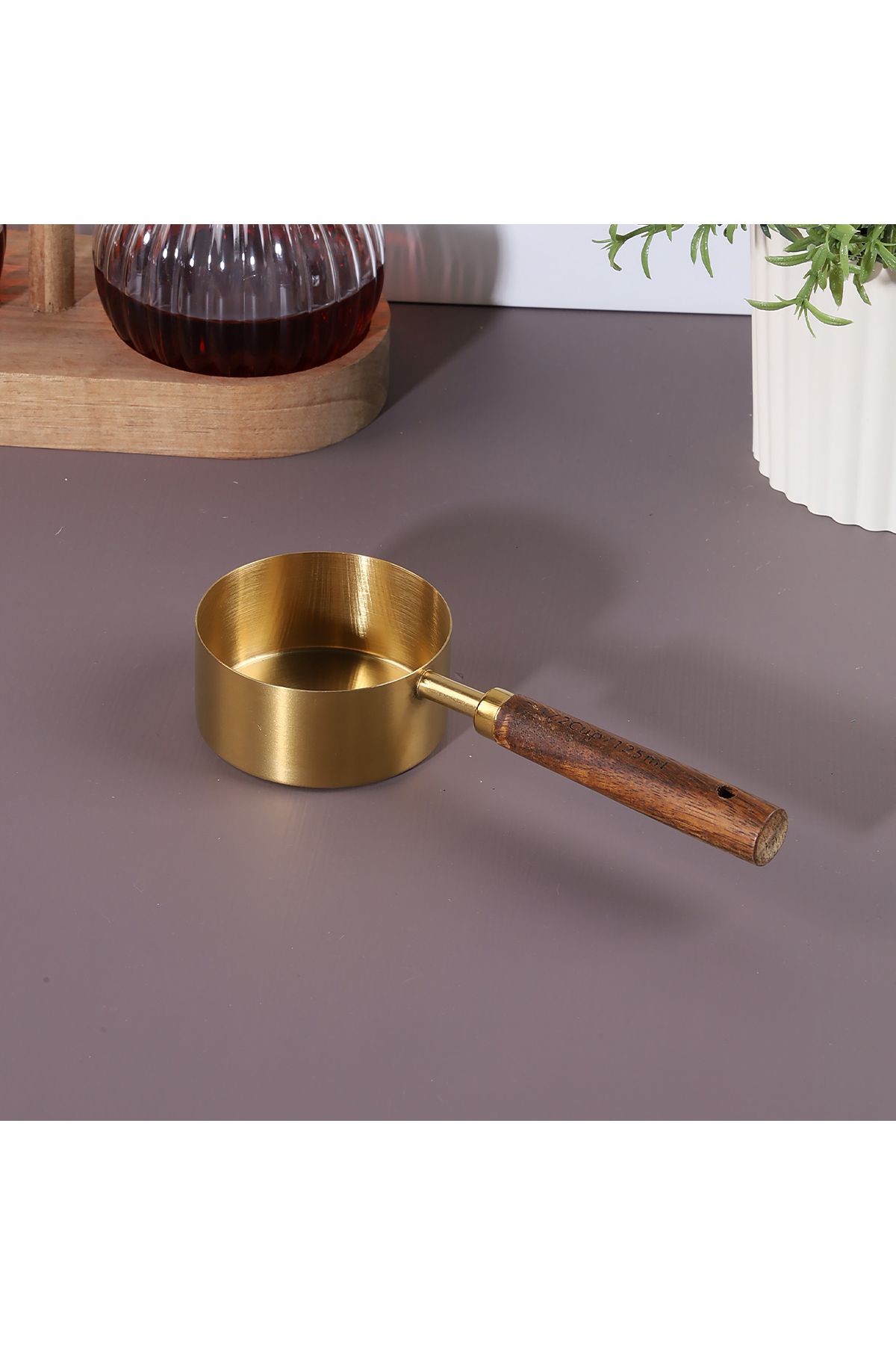 AROW Ahşap Saplı Gold Ölçü Kaşığı 80 ml