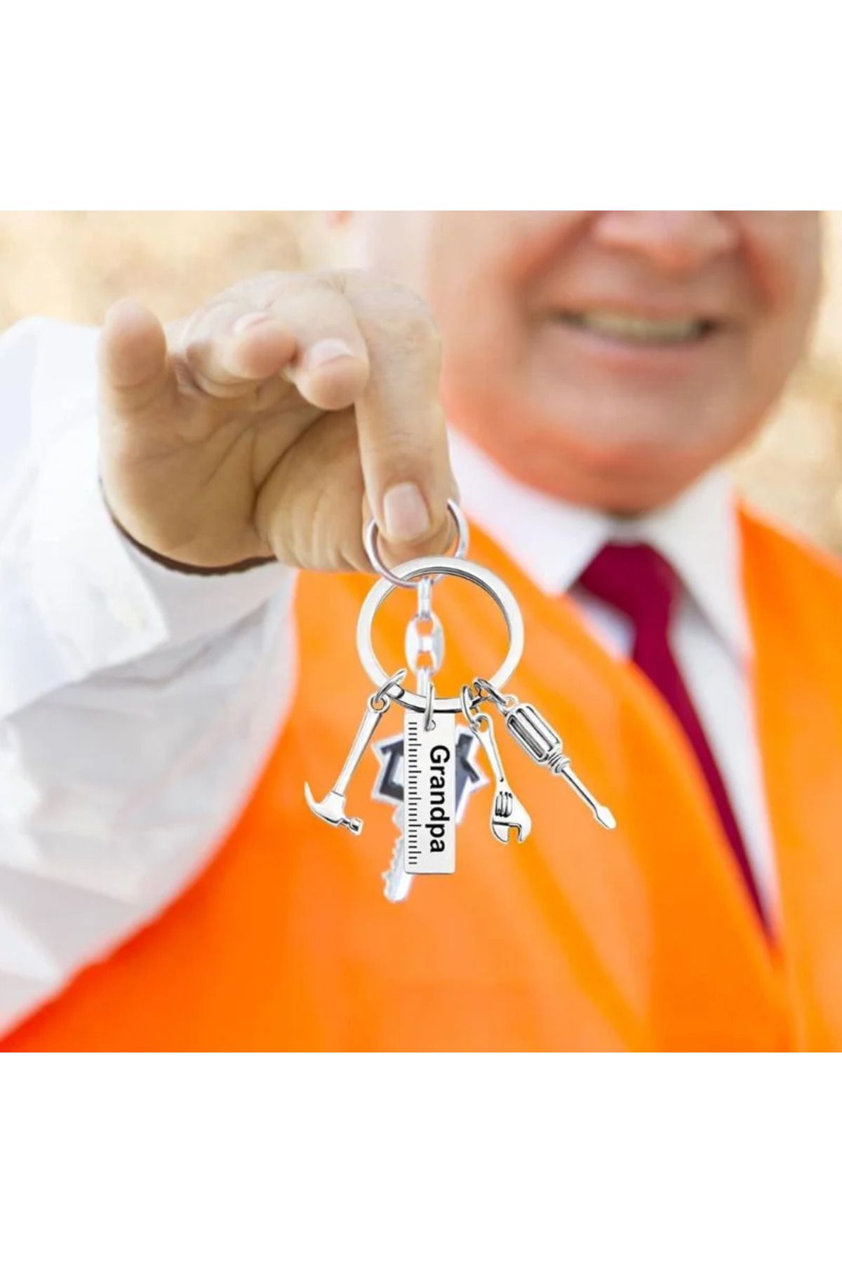 OEM-Pocket workshop tool keychain, mini tools for craftsmen and DIY enthusiasts, silver 5