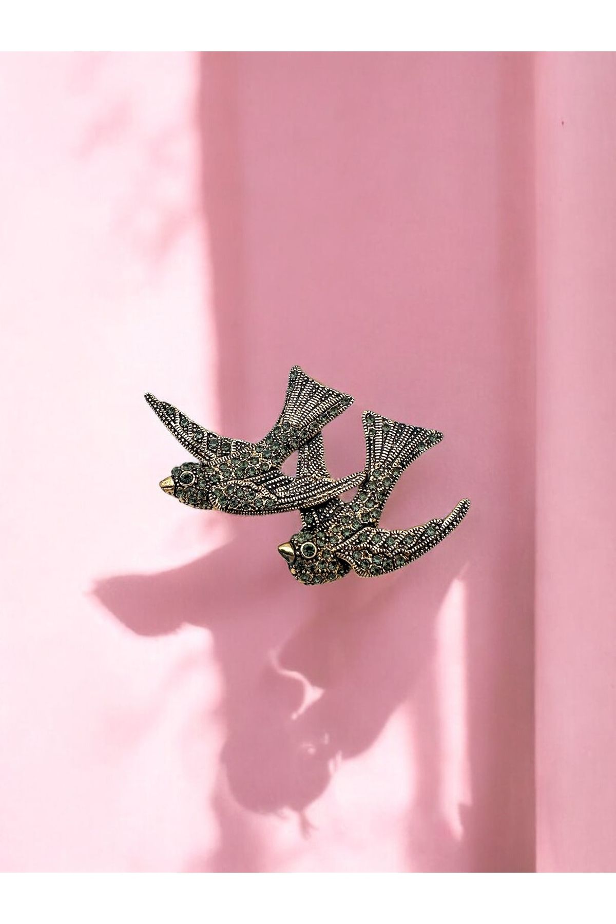 FUYA JEWELLERY İkili Kuş Broş