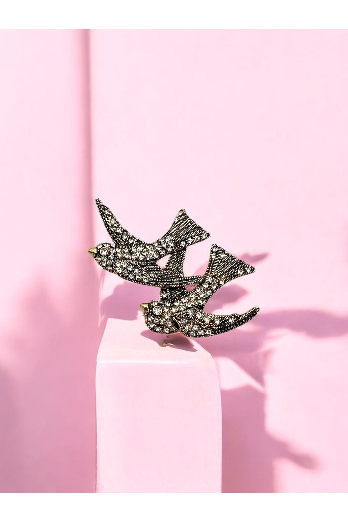 FUYA JEWELLERY İkili Kuş Broş