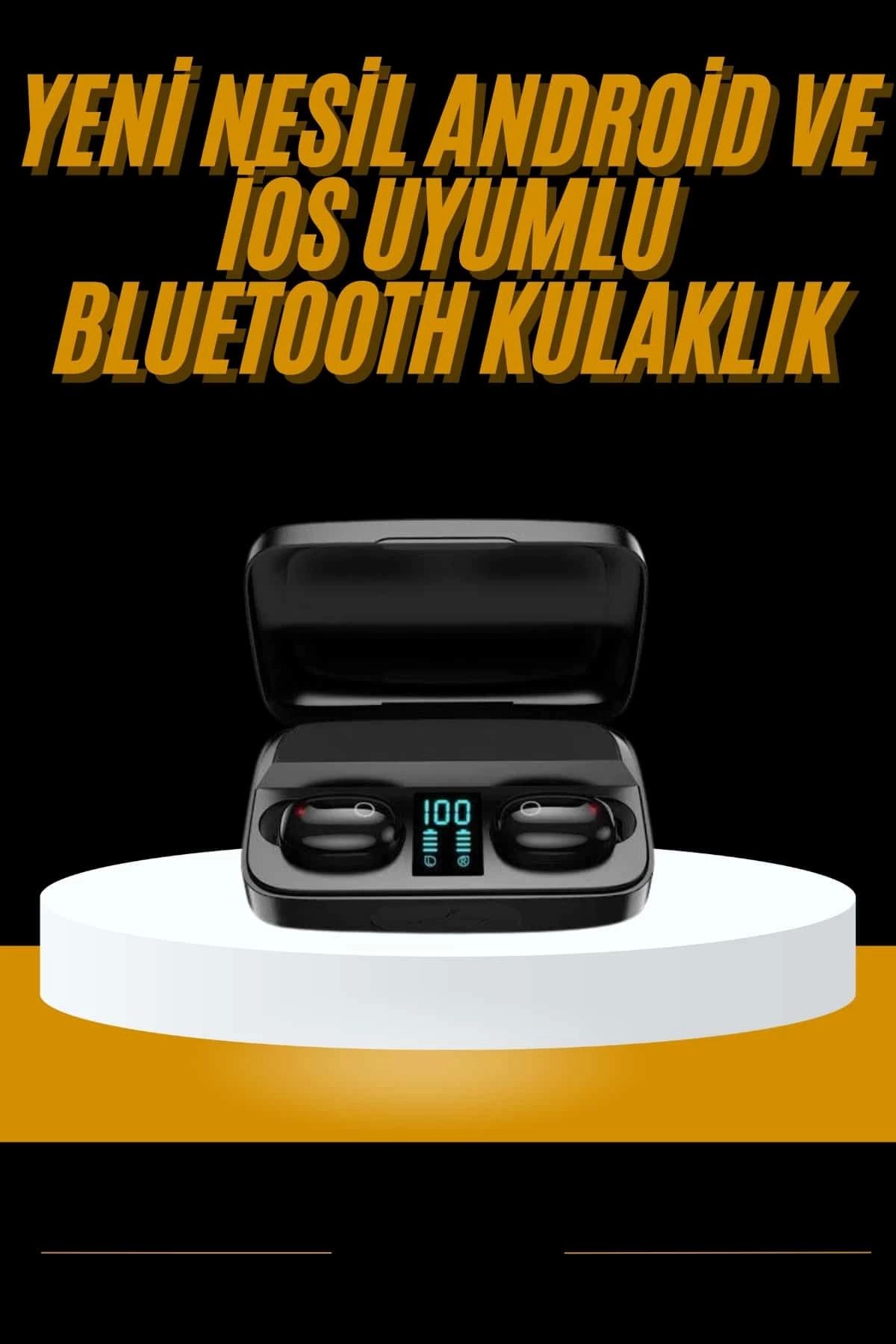 Vemora Kablosuz Dijital Göstergeli Çağrı Cevaplayabilen TWS 5.0 Bluetooth Kulaklık