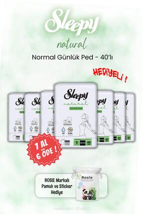 Sleepy 7 AL 6 ÖDE Sleepy Natural Normal Günlük Ped 40'lı ve ROSIE