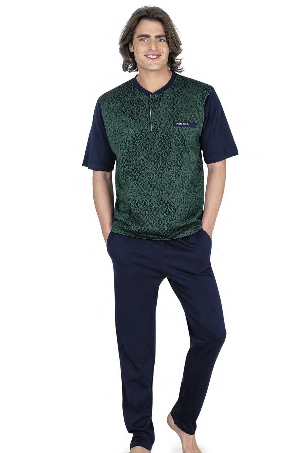 Pierre Cardin 3'lü Erkek Pijama Takım, Çeyizlik Kutulu, Jakarlı %100 Pamuk