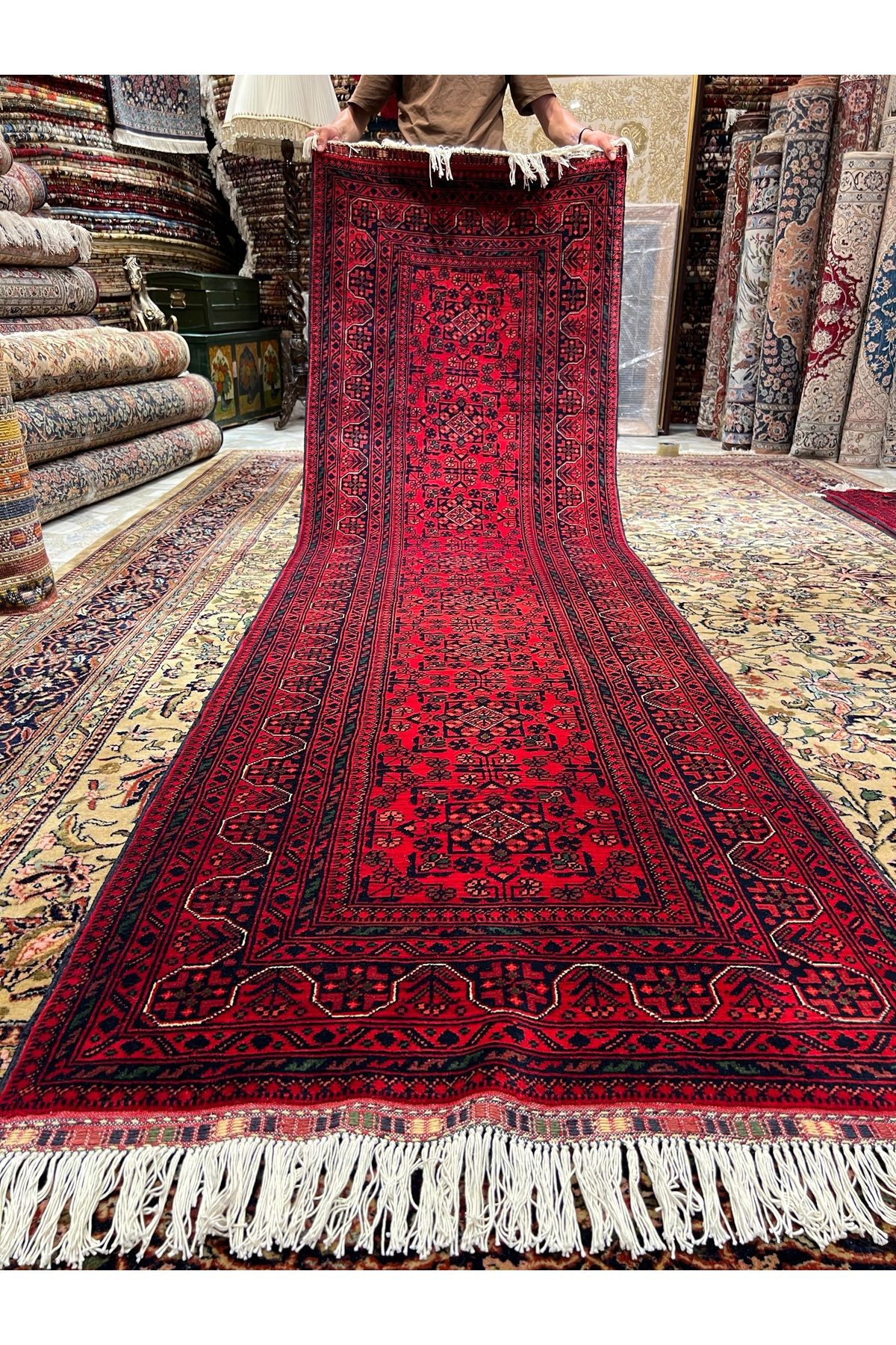 RD RAMAZAN DAĞ EL HALI SANATI El Dokuma Afgan Khamyap Halısıdır Birinci Sınıf Kalitesi Ebat 290x86