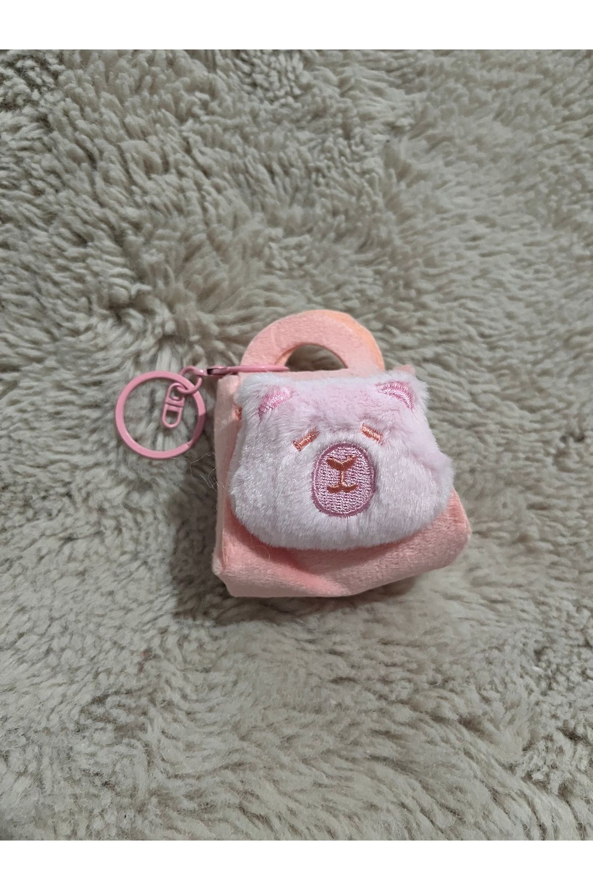 Ramilabutik Hem mini çanta hem anahtarlık hem bozuk para cüzdanı keçe çanta