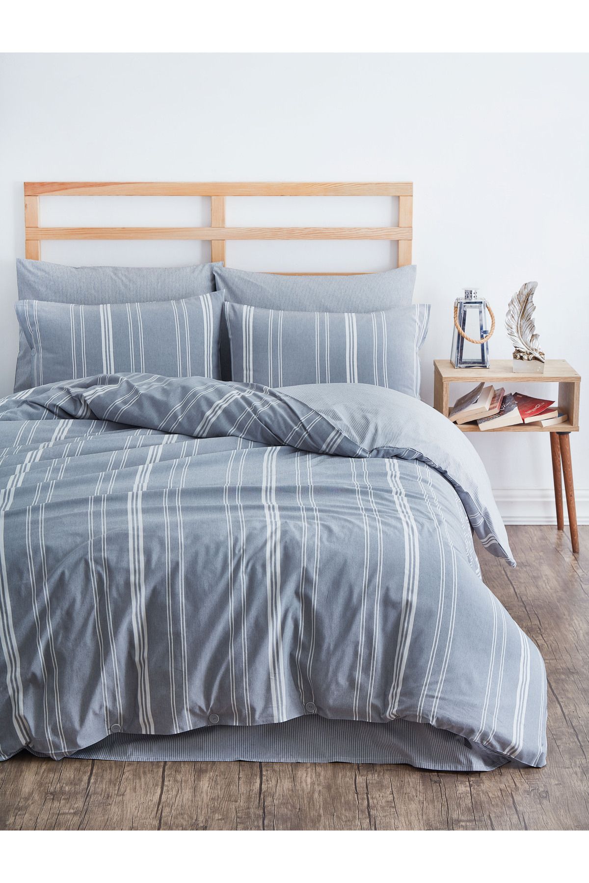 HOME MOD STORE NATUREL DOKUMA ÇİFT KİŞİLİK 4 YASTIK KILIFLI ÇEYİZLİK NEVRESİM TAKIMI