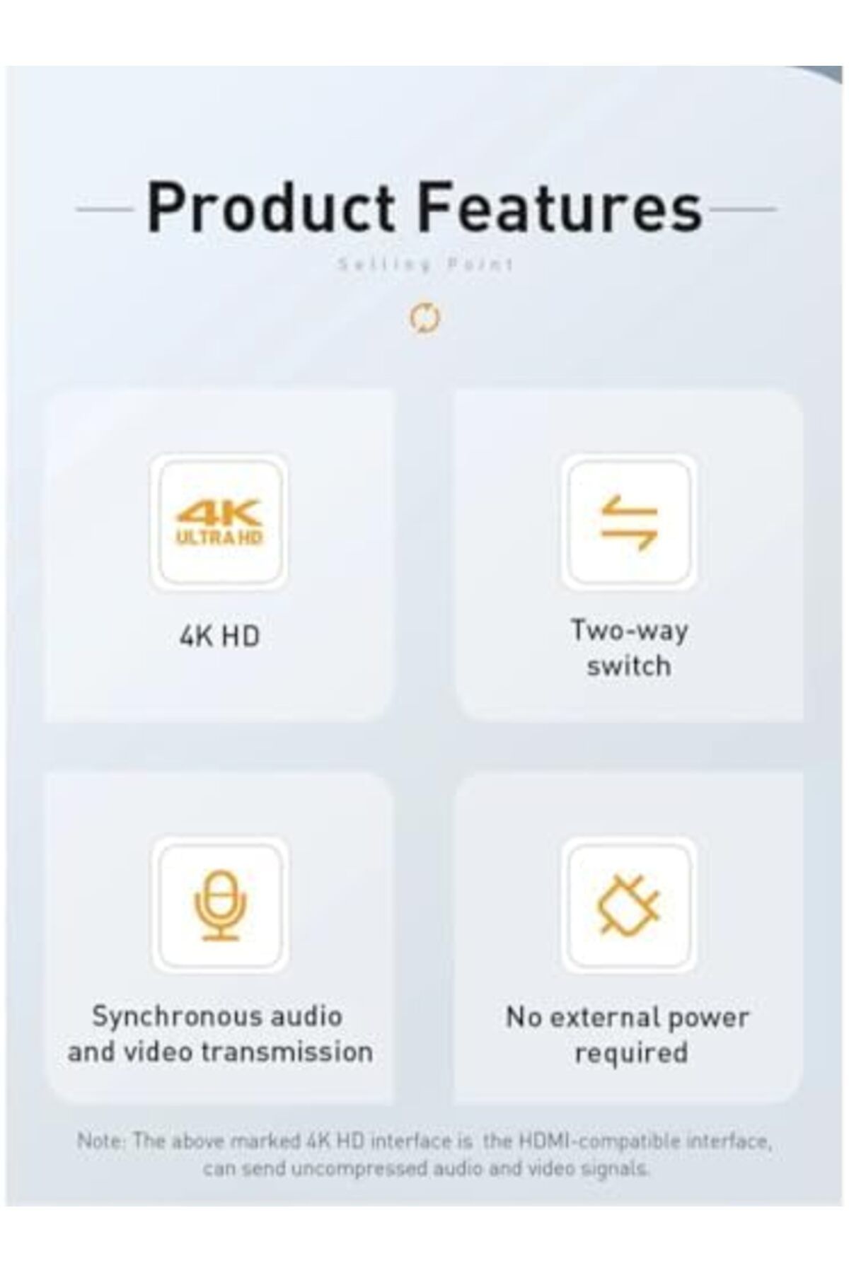 Baseus-محول HDMI 2 في 1 من Matrix، HDMI 2.0 Ultra 4K 1 في 2 مخرج، موزع محول HDMI يدعم HDR 9