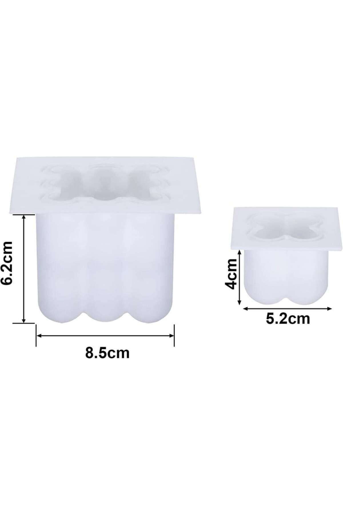 EKKONG-Set of 2 EKKONG candle molds, white, silicone 2