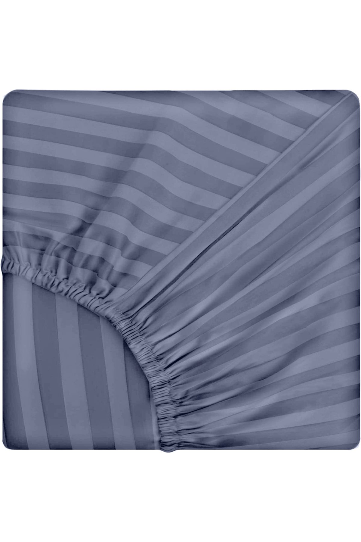 Five Store-Fitted sheet with elastic in damask, density 130 g/m2, Anthracite, 180/200cm 2