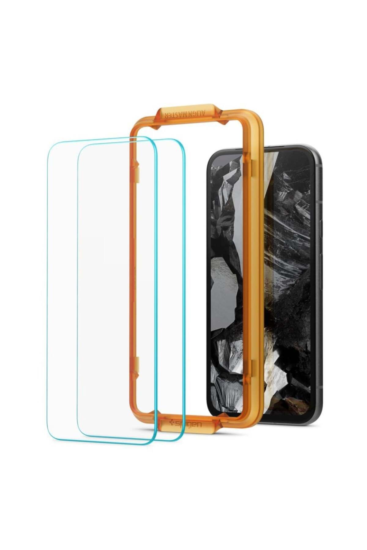 Spigen-[SET 2x] Folie de protecție ecran din sticlă securizată pentru Google Pixel 8a, Glas.tR Align Master, Spigen, Transparentă 4