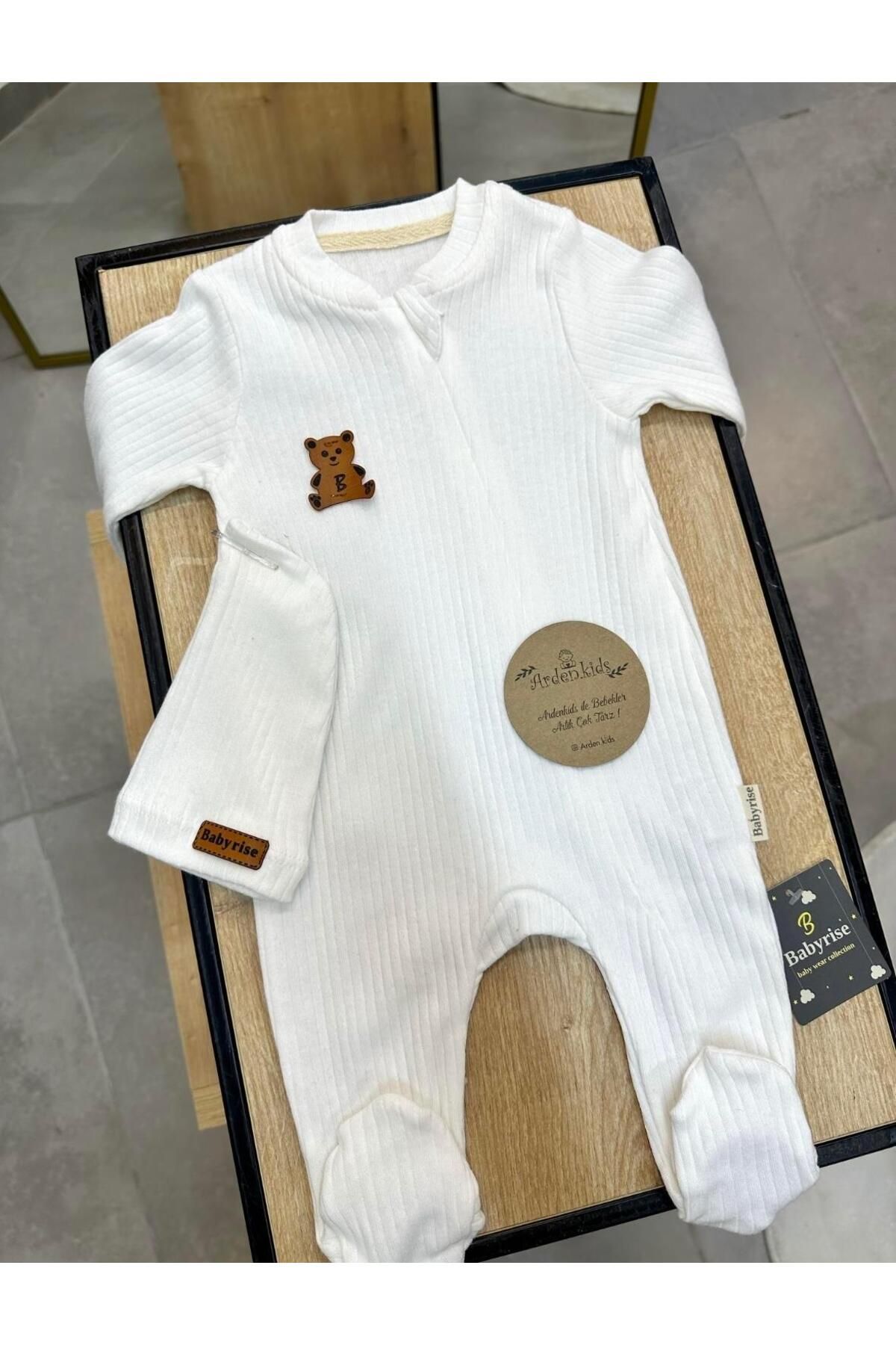 ArdenKids Ekru Baby Tulum & Şapka
