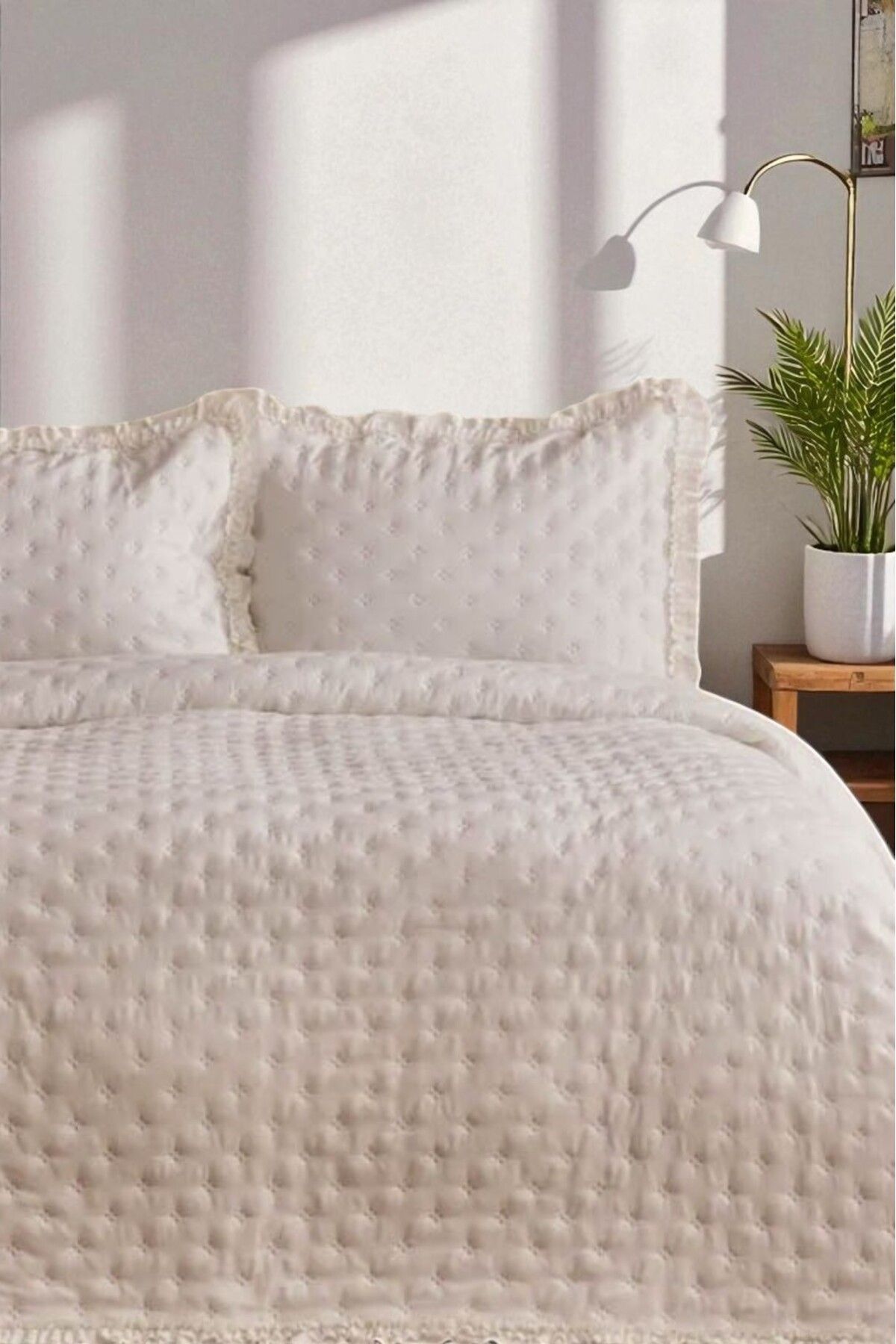 coverbox Çift Kişilik Yatak Örtüsü Seti - 240x260 cm - Modern ve Kolay Yıkanabilir