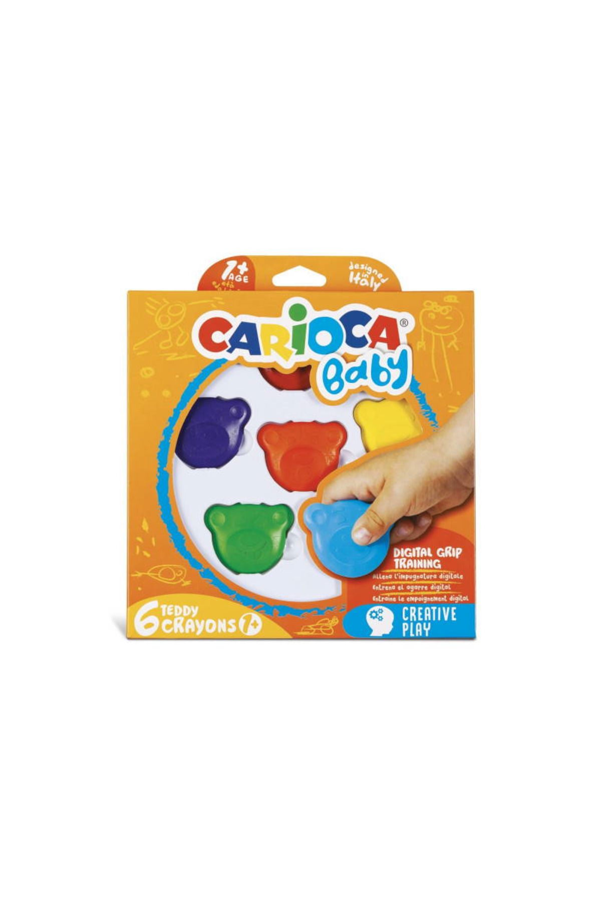 CARIOCA CARİOCA TEDDY BEBEK CRAYONS 6'LI (+1 YAŞ)