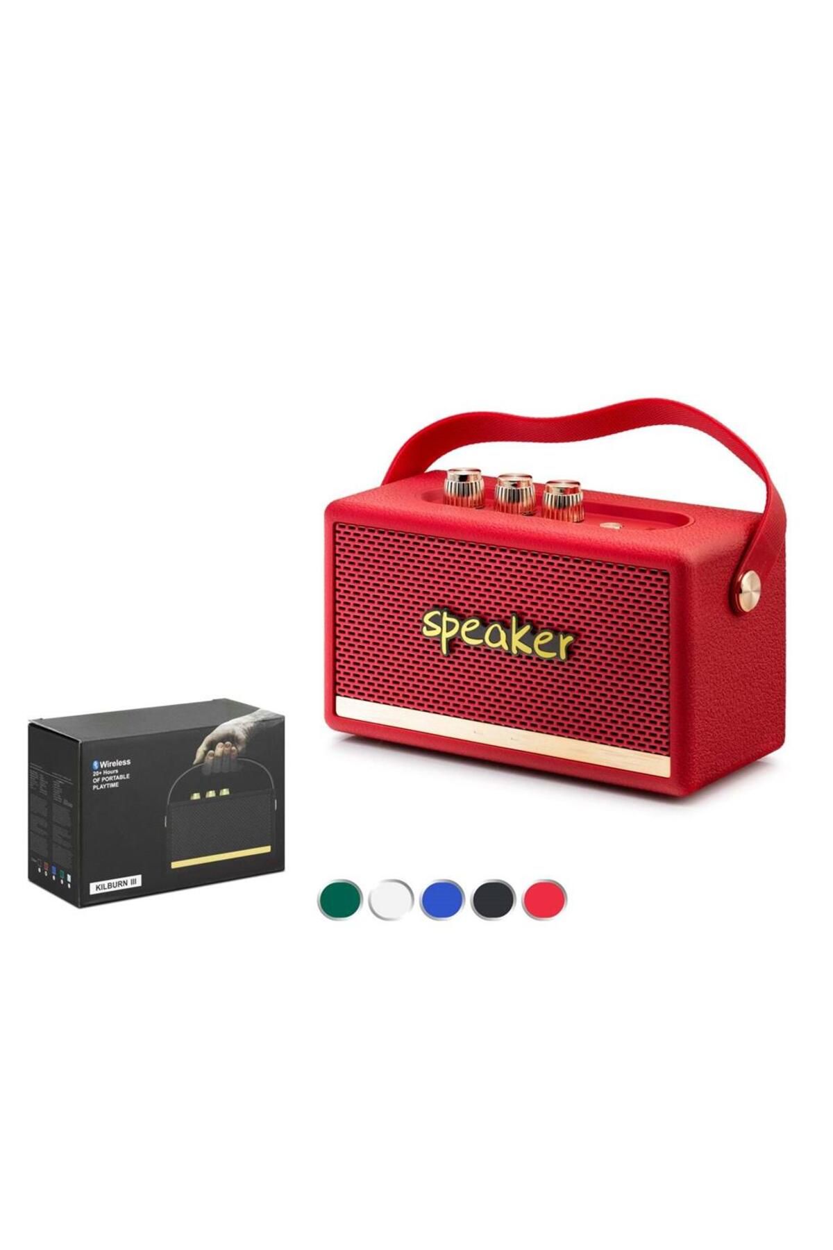 NODAR Hadron KILBURN3 Kırmızı Bluetooth Nostalji Speaker168-103-72MM