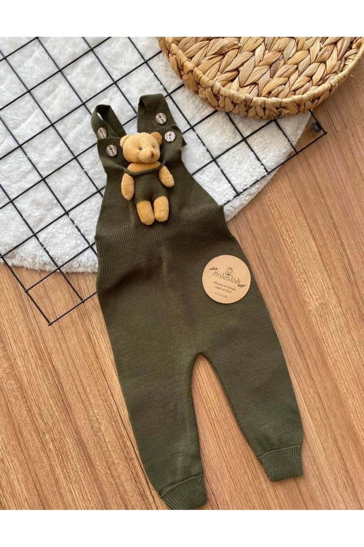 ArdenKids 0-5 Yaş Haki Teddy Örme Salopet