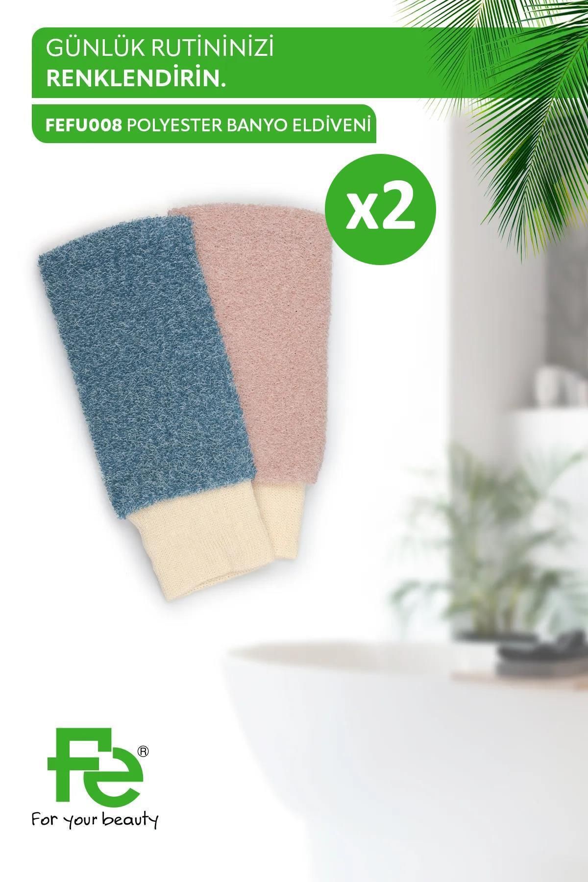 Fe Polyester Banyo Eldiveni 2 Adet