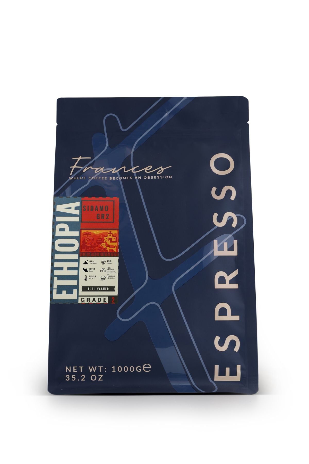 FRANCES Ethiopia Sidamo GR2 Espresso Kahve 1KG