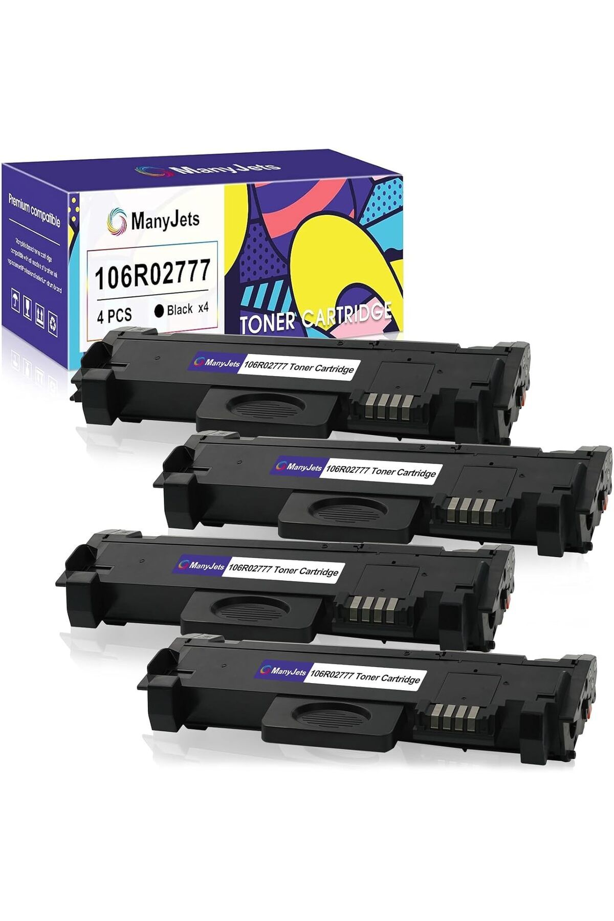 Xerox MUADİL WorkCentre 3215 3215NI 3225 3225DNI Phaser 3260 3260DI 3260DNI 3052 Black,4-Pack)