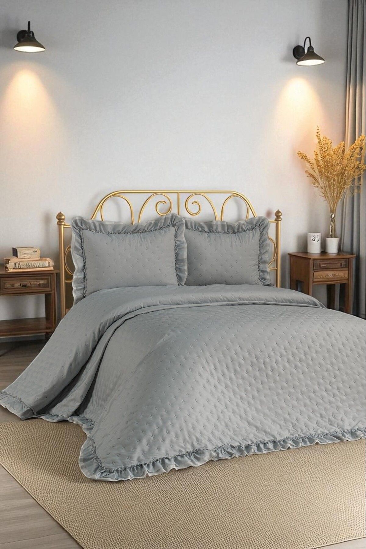 coverbox Çift Kişilik Yatak Örtüsü Seti - 240x260 cm - Modern ve Kolay Yıkanabilir