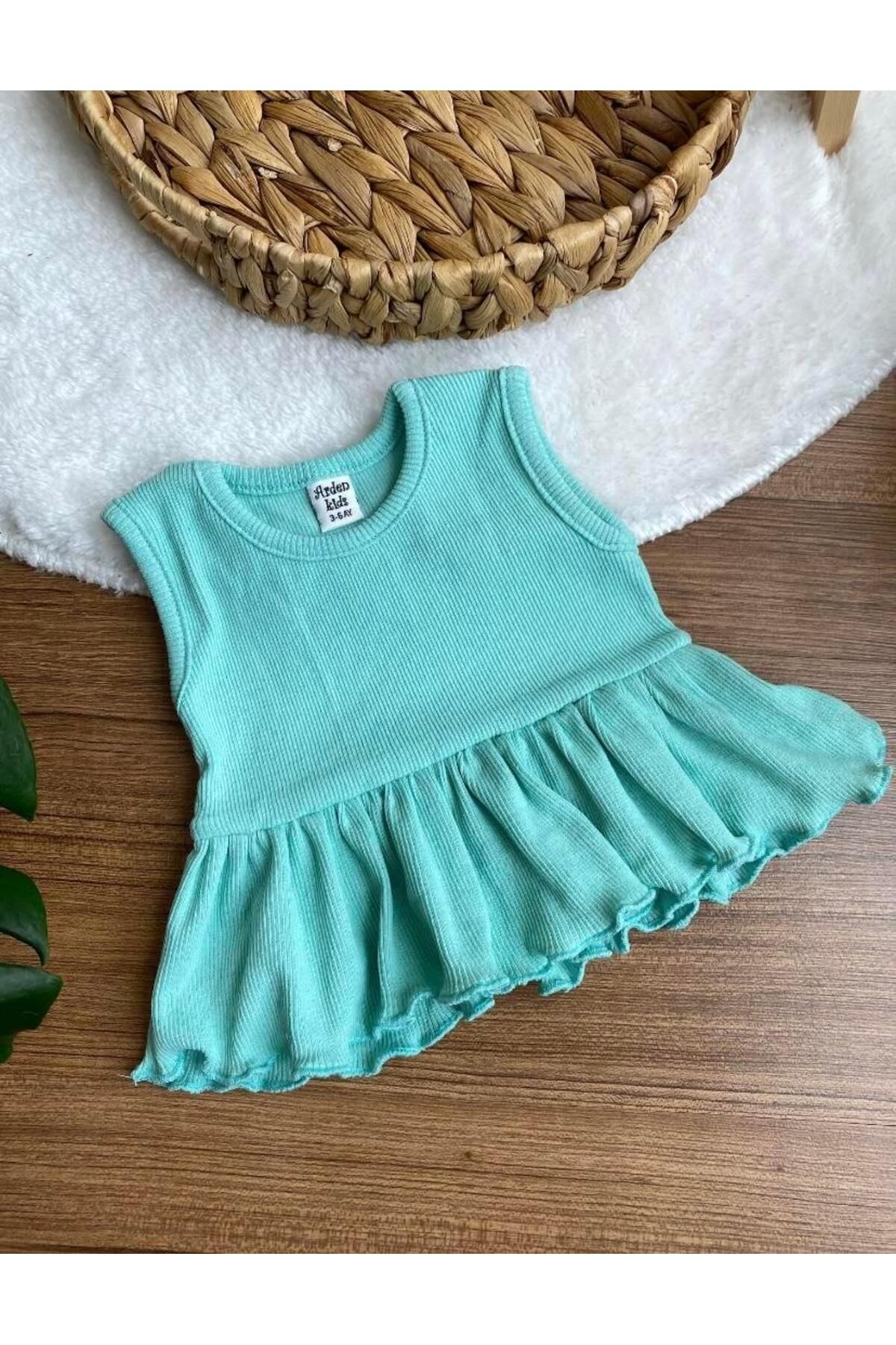 ArdenKids Mint Yeşili Fırfır Bluz