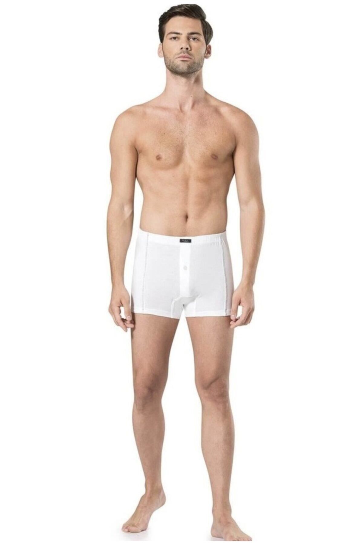 Pierre Cardin 10 Adet %100 Pamuklu Beyaz Erkek Boxer