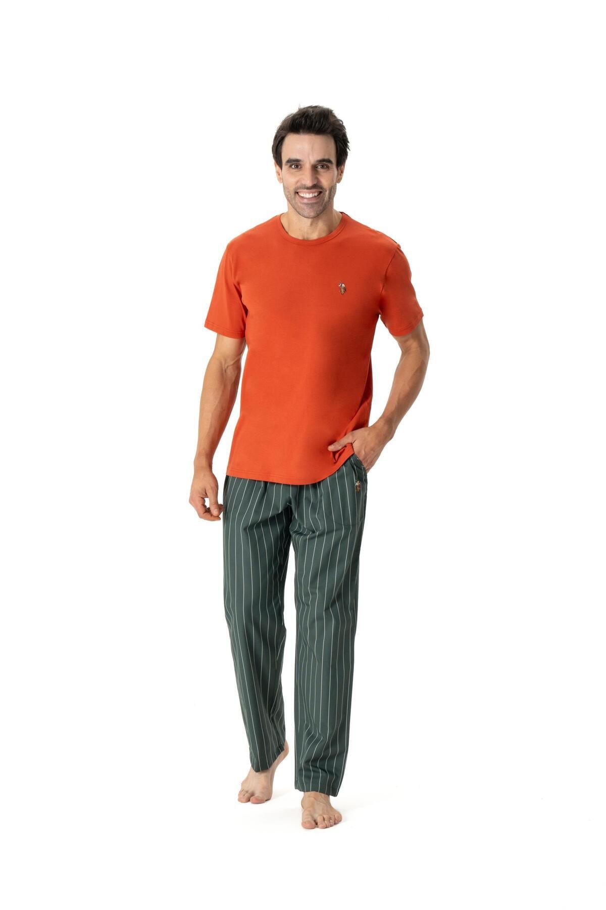 U.S. Polo Assn. U.S. Polo Assn. Erkek Yuvarlak Yaka Pijama Takımı