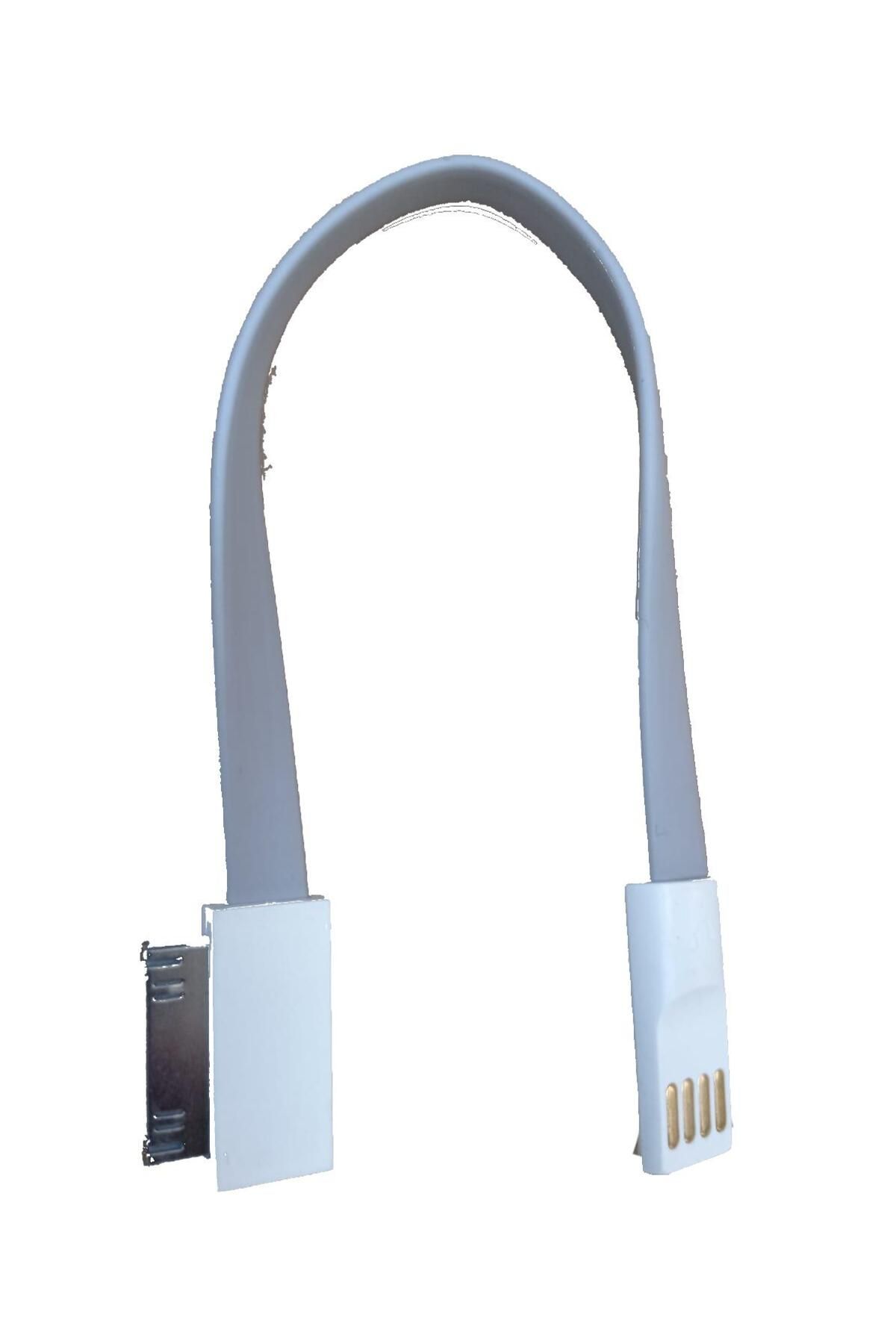 KEEPRO Iphone 1,2,3,4 Kablo Iphone 3 Kablo Ipod ,ipad Kablo 90 Derece (Gri)