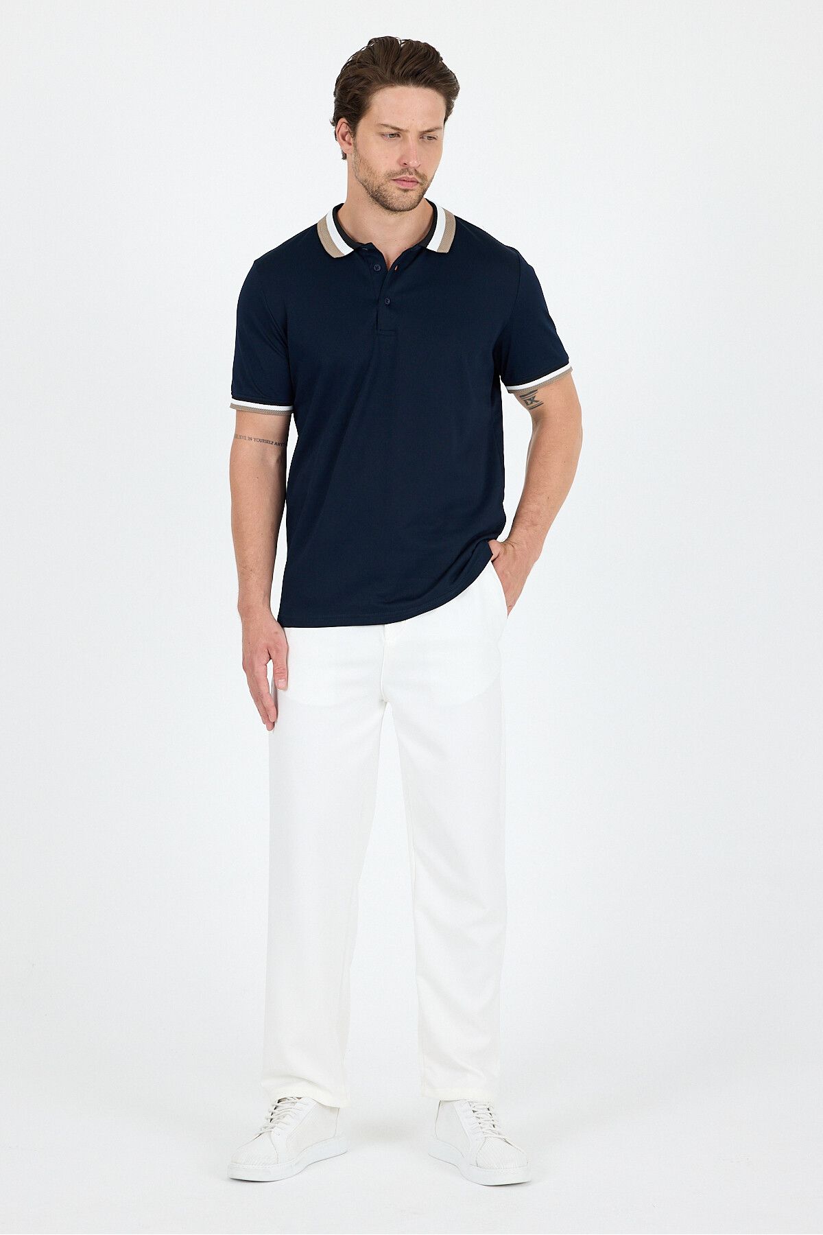 Rodi Erkek Amerikan Stil Polo Yaka T-Shirt Rahat Kesim, Yazlık Spor Tişört 5030