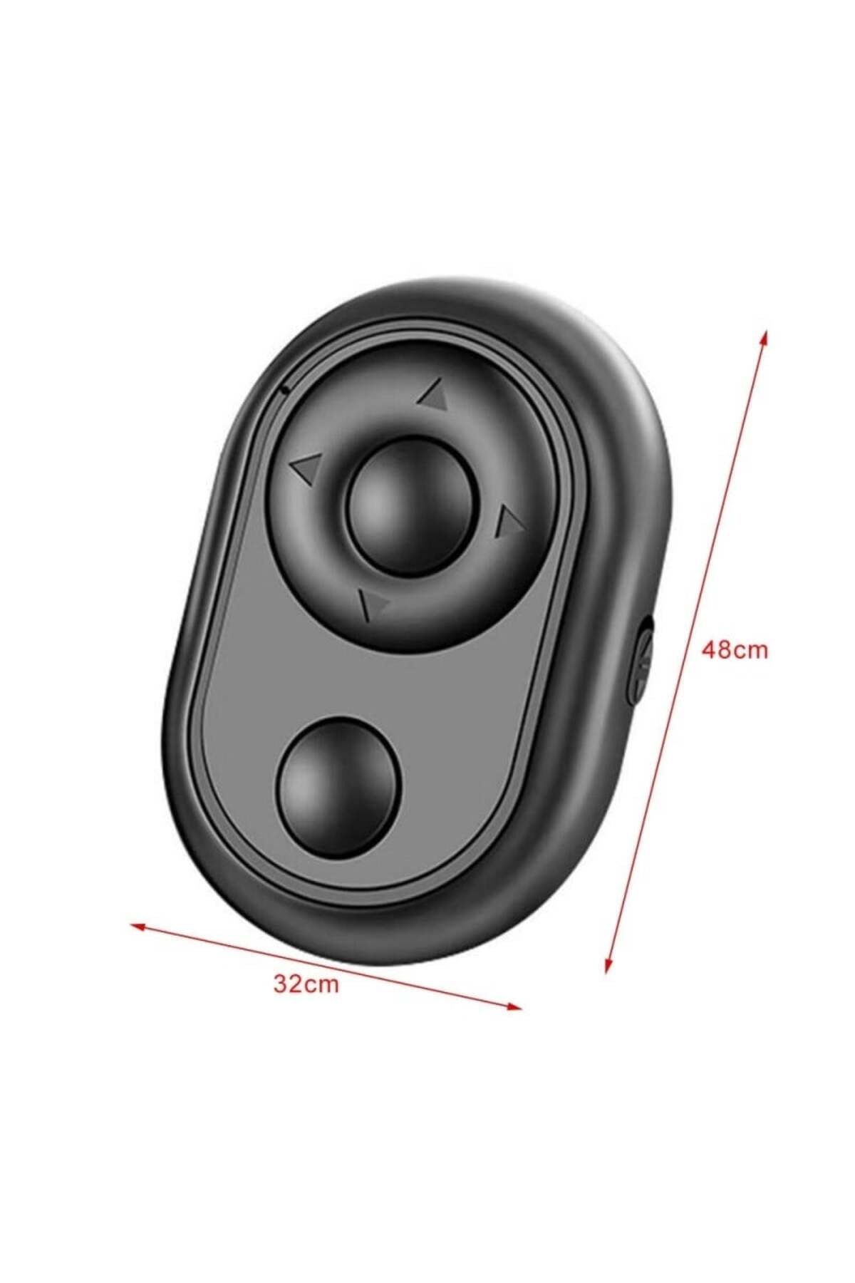 TECHSTAR-® Mini Wireless Remote Control, Black, Bluetooth, Camera Control, Timer, Player Control, No 3