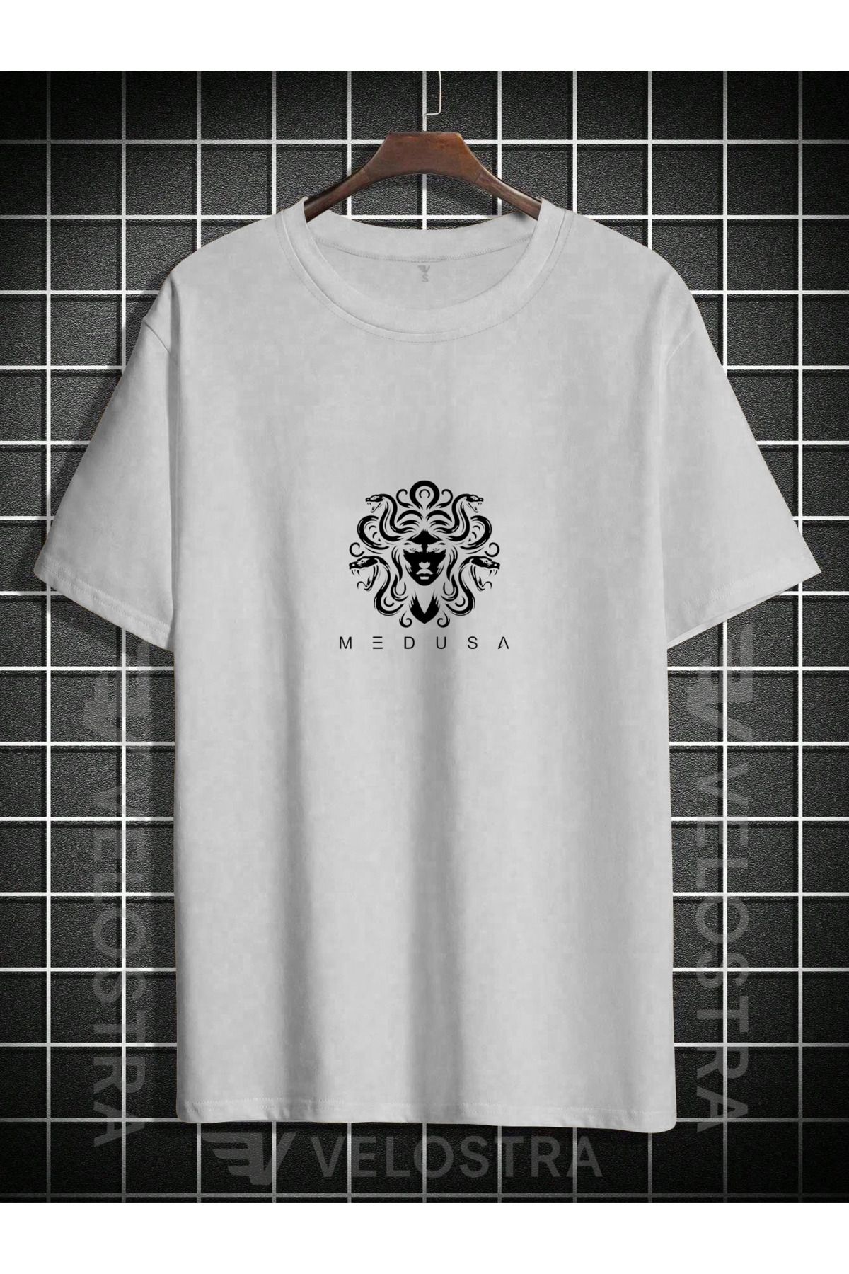 Velostra Unisex Medusa Baskılı Oversize T-shirt