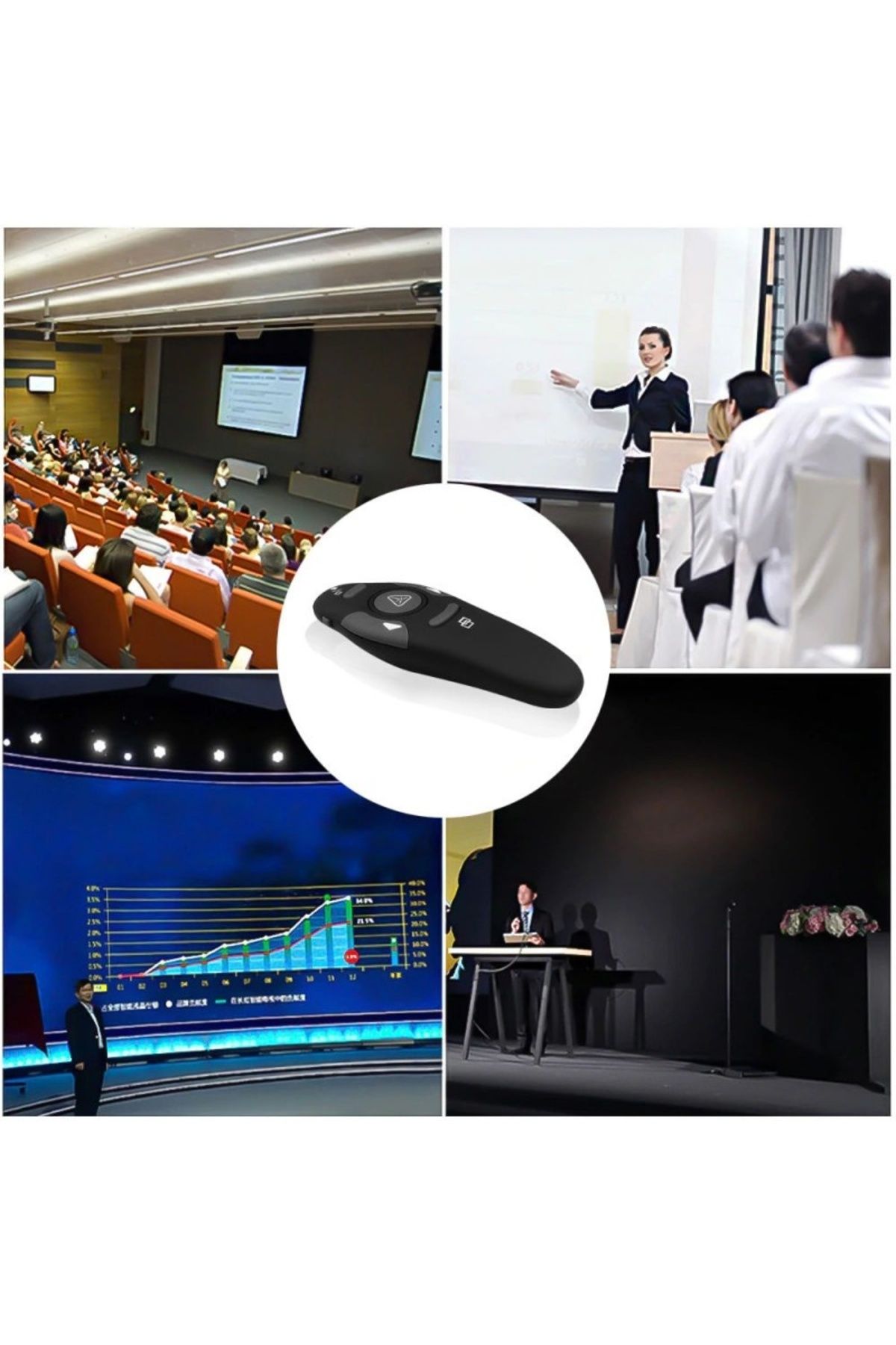 TECHSTAR-Wireless Presentation Remote Control, With Laser Pointer, Slideshow Buttons, Usb 7