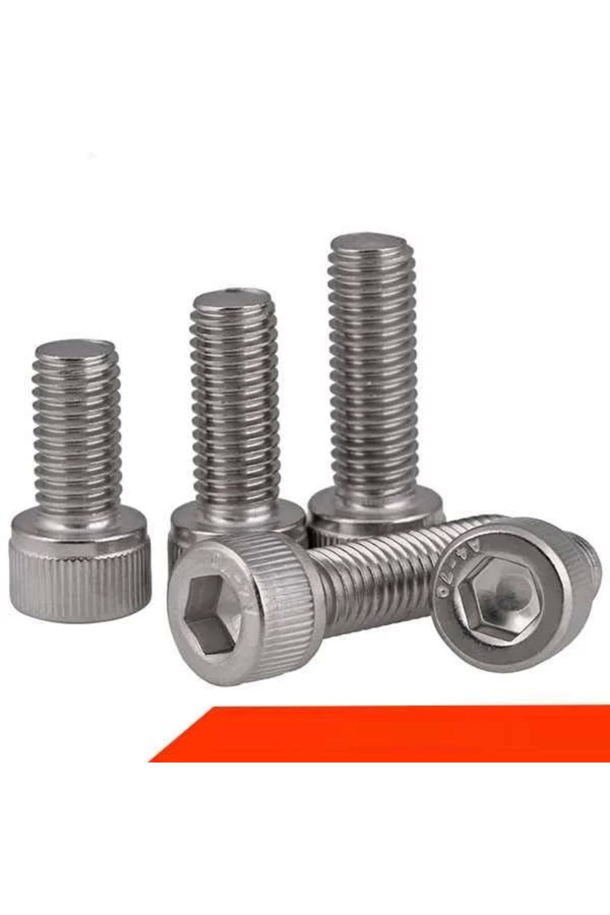 TIEE M2 x 8mm M2x8 Paslanmaz Çelik inox silindir başlı imbus Alyan Vida Civata