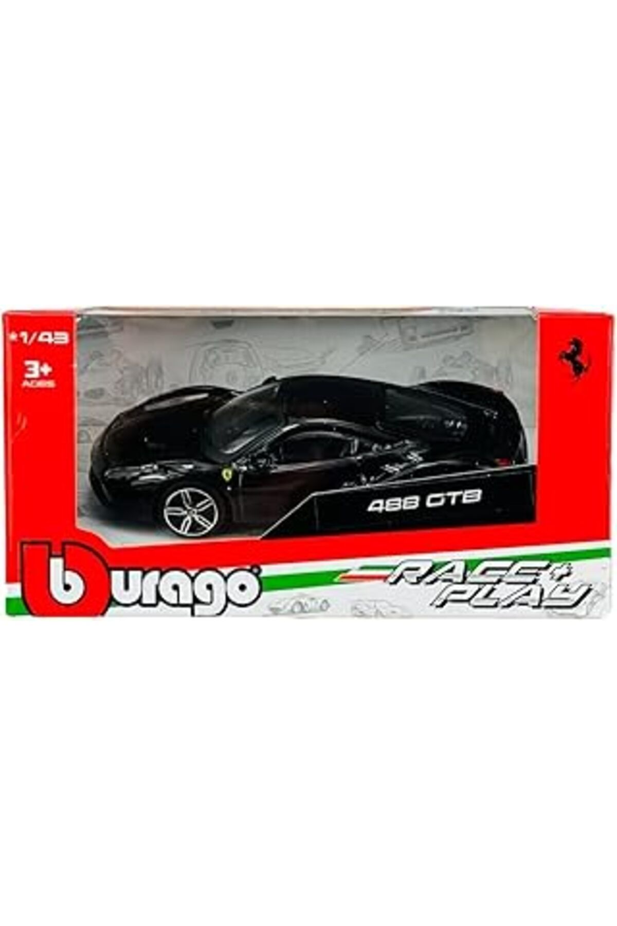 Pazarcan Bburago Ferrari 488 Gtb 1/43 Ölçek Siyah