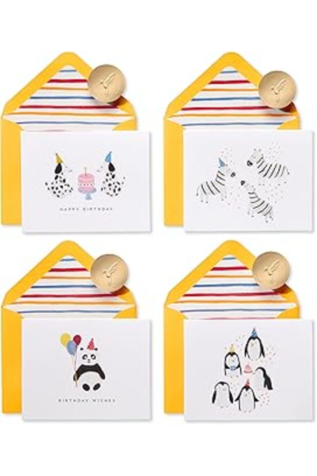 Pazarcan Papyrus Boş Doğum Günü Kartları, Parti Hayvanı (20 Adet)