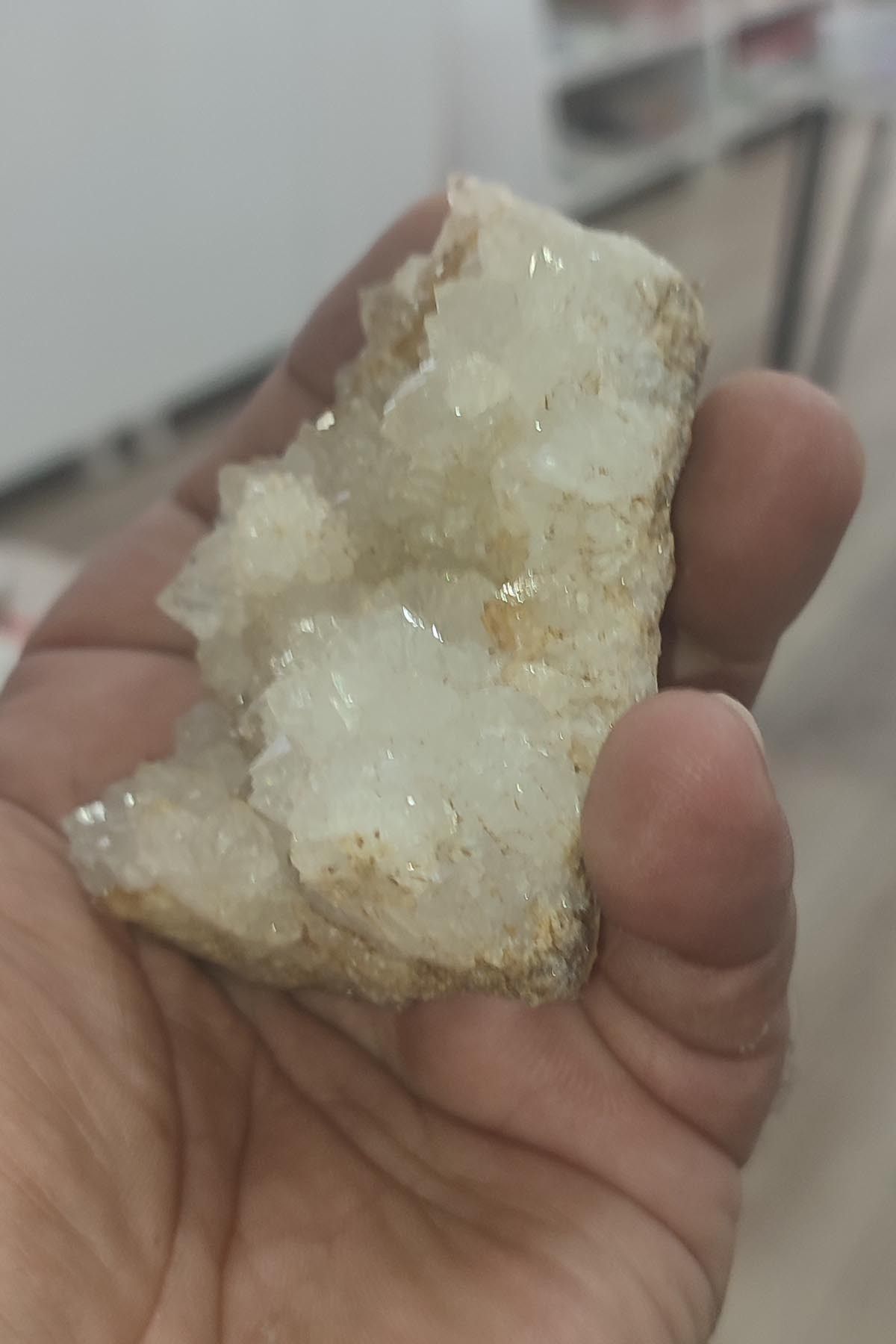 Elioure Beyaz Doğal Taş Ham İşlenmemiş Dekoratif Kütle 145 gr