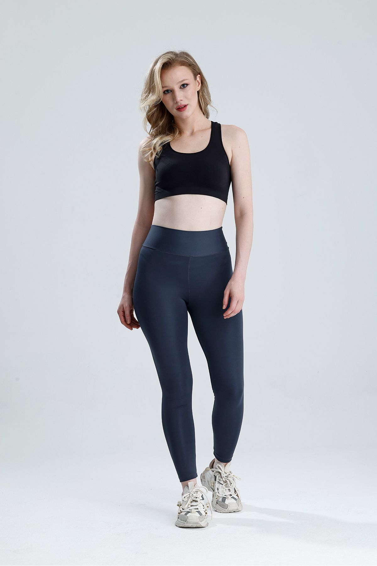 vesantia Kadın Antrasit Yüksek Bel Toparlayıcı Dalgıç Slim Fit Tayt
