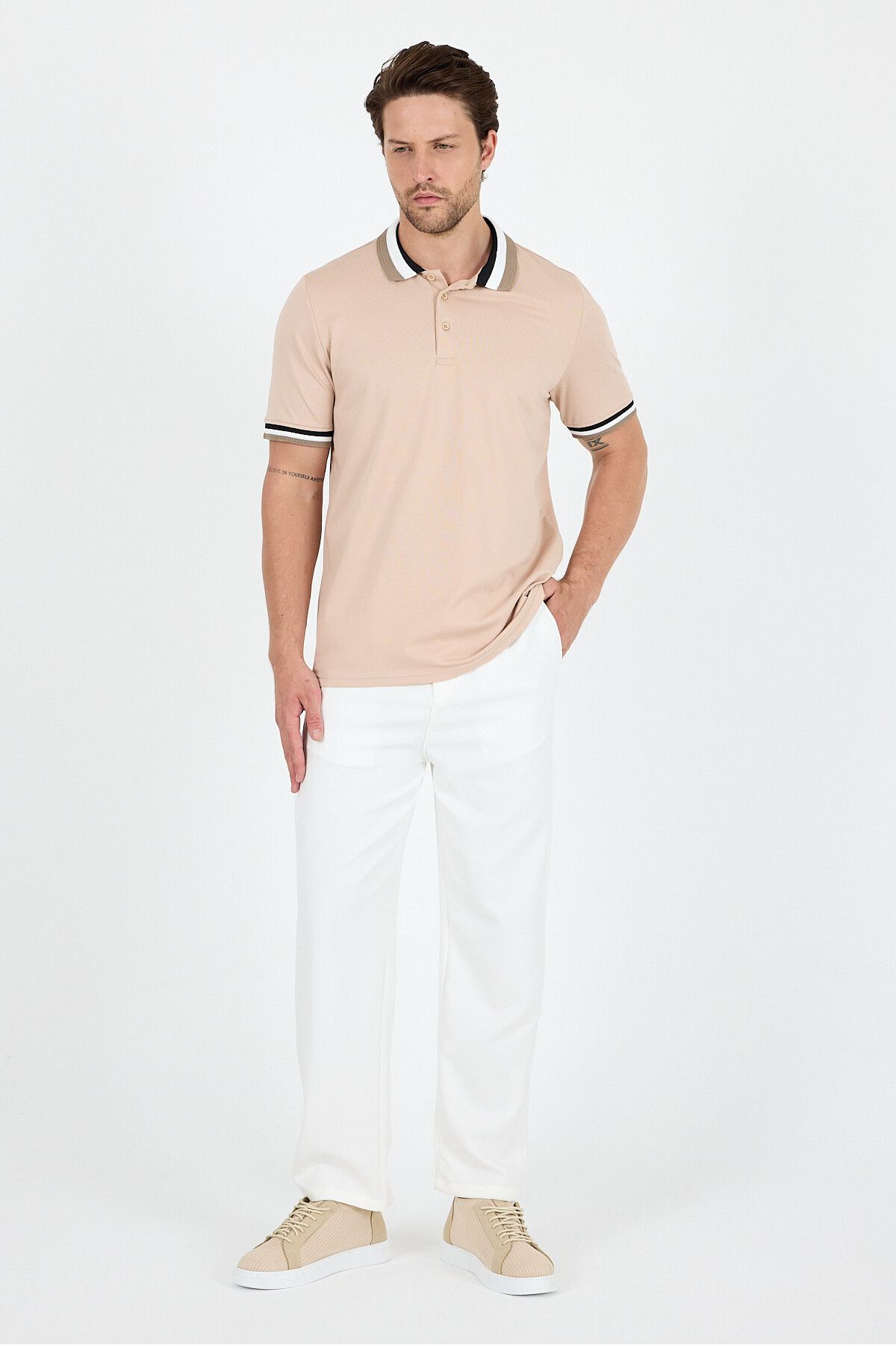 Rodi Erkek Amerikan Stil Polo Yaka T-Shirt Rahat Kesim, Yazlık Spor Tişört 5030