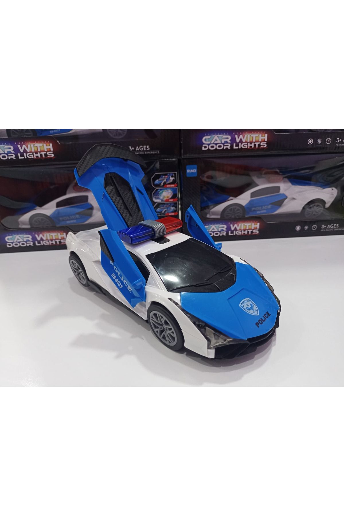 Boratila Toys BUGATTİ ÇARP DÖN MÜZİKLİ ÇOK IŞIKLI POLİS ARABASI