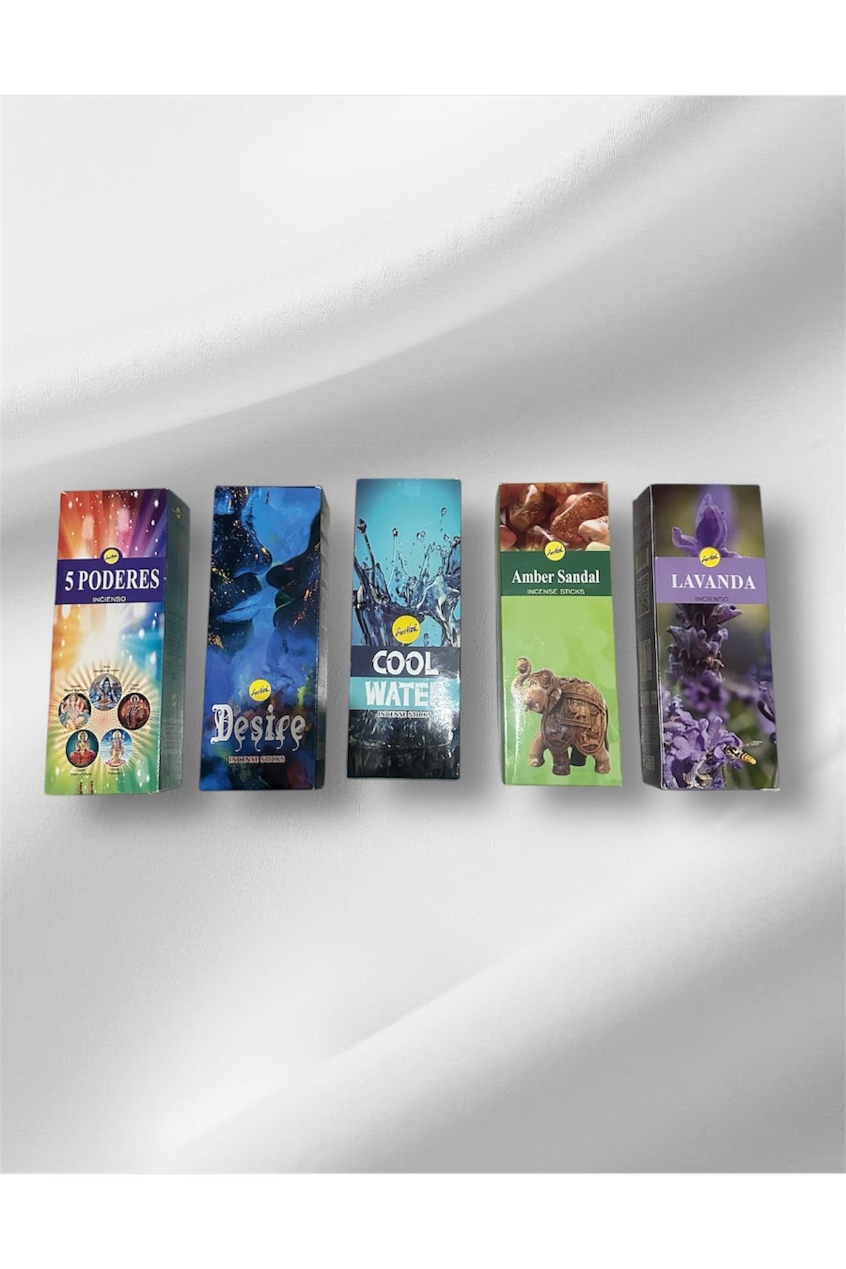 Elioure Renkli Lavanta ve Okyanus Esintisi Aromaterapi Seti, 5 Çakra Meditasyon, Romantik Sandal 100 Çubuk